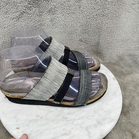 Naot Shoes Womens Size 7 Brenda Gray Slip-On Platform Heel Sandals *GUC* - Picture 4 of 13